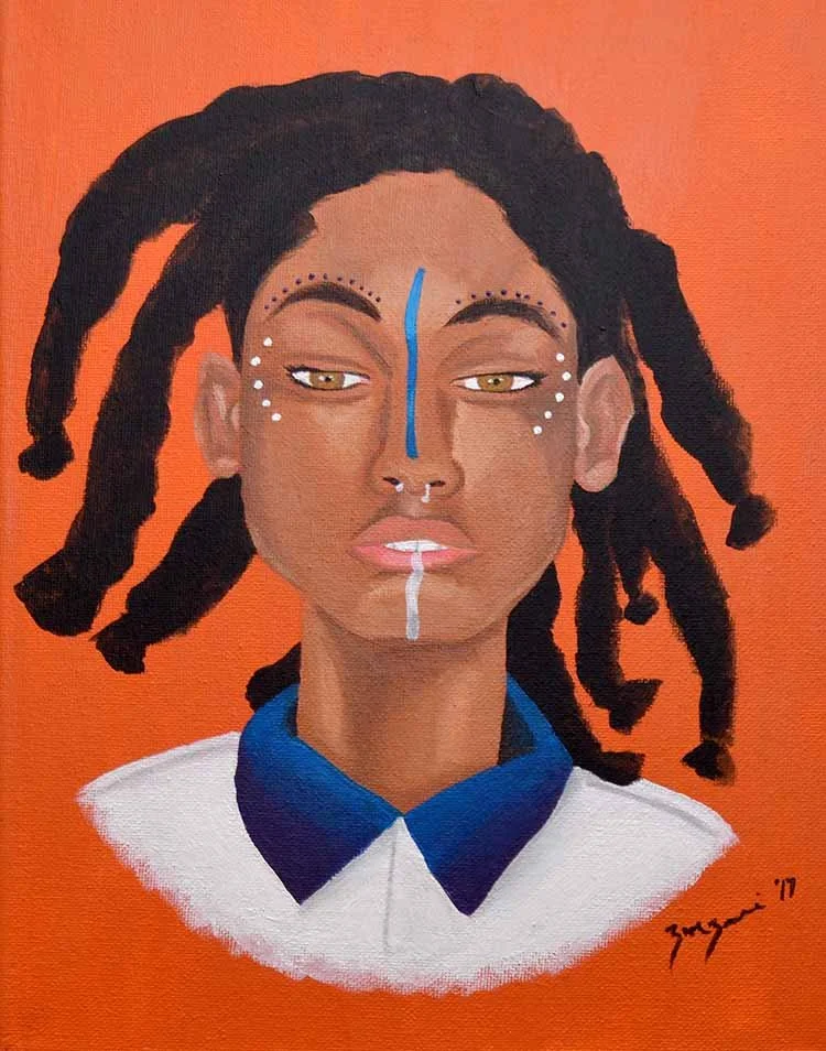 Face Paint, 2017, Acrylic On Canvas, 11"x14" [$400]