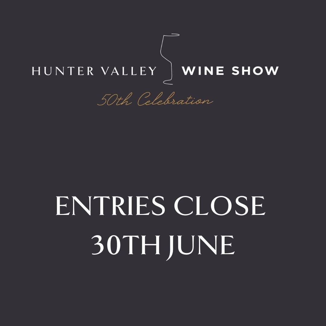 Have you submitted your wines yet? 

Entries for the 50th Celebration Hunter Wine Show close on the 30th June. 

Head to hunterwineshow.com.au/competition before COB Thursday.

 #hvws22 #wineshowentries #50thcelebration #huntervalleywines #hws22 #hun