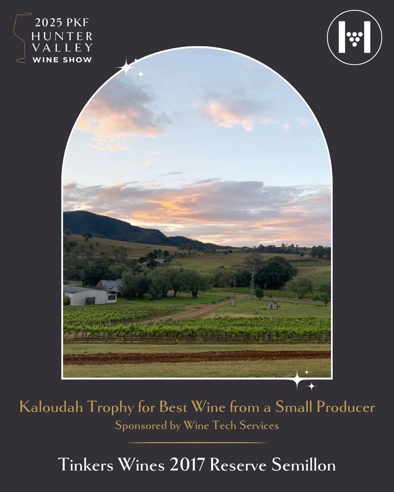 Congratulations to @tinklerswines 2017 Reserve Semillon for winning the Kaloudah Trophy for Best Wine from a Small Producer.

This trophy is proudly sponsored by Wine Tech Services.

#25PKFhvws #hvws #hvws25 #wineaustralia #nswwines #huntervalley #hu