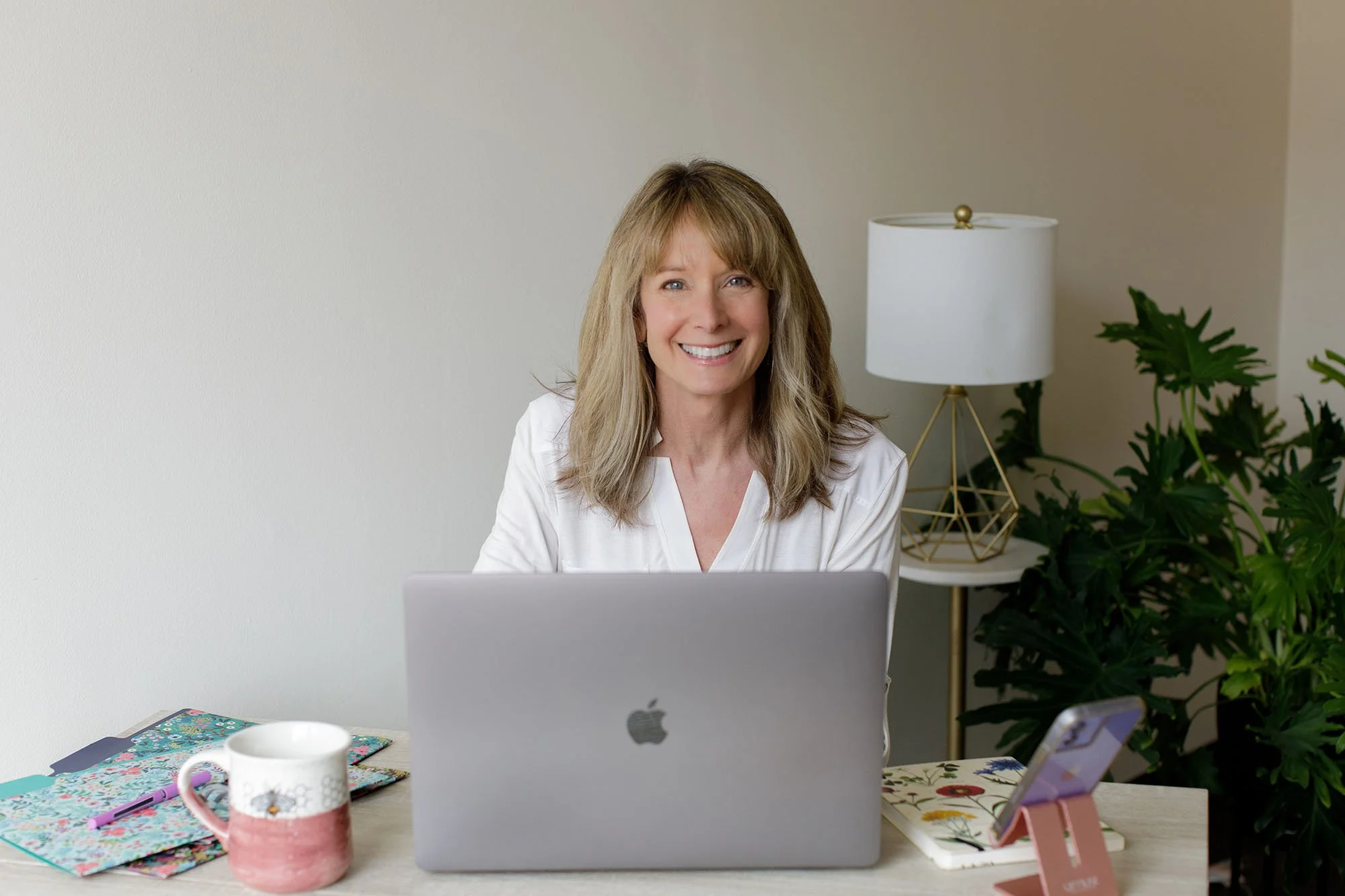 Jenne Young designing a website