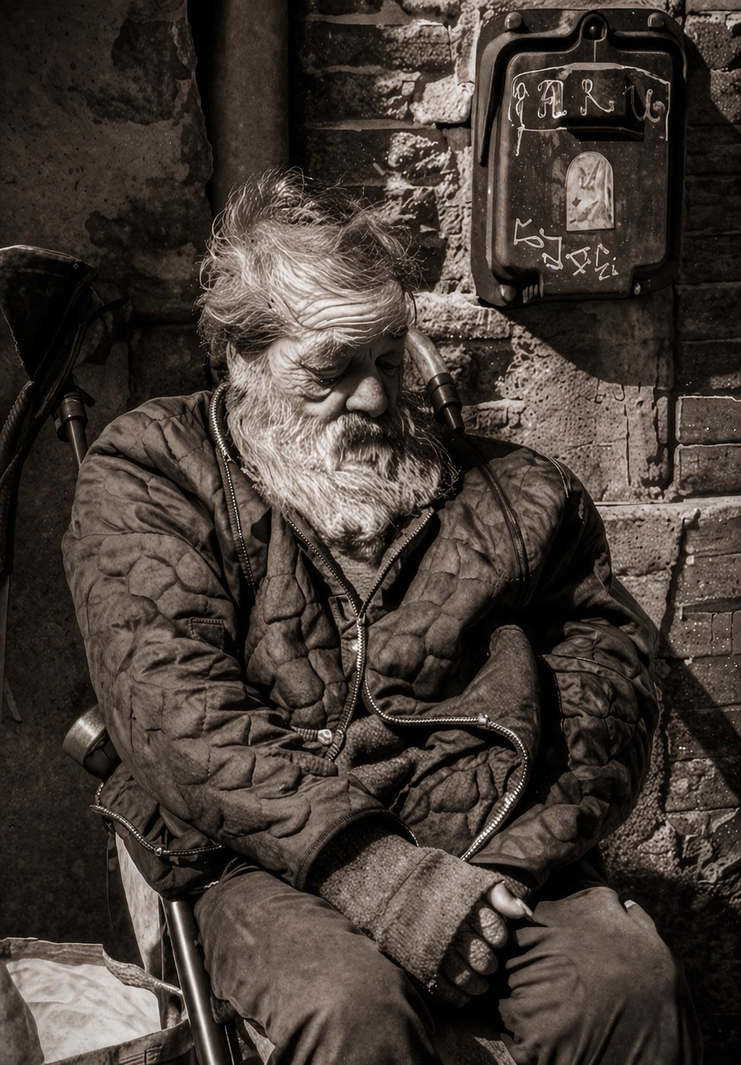 le viel homme dans la rue