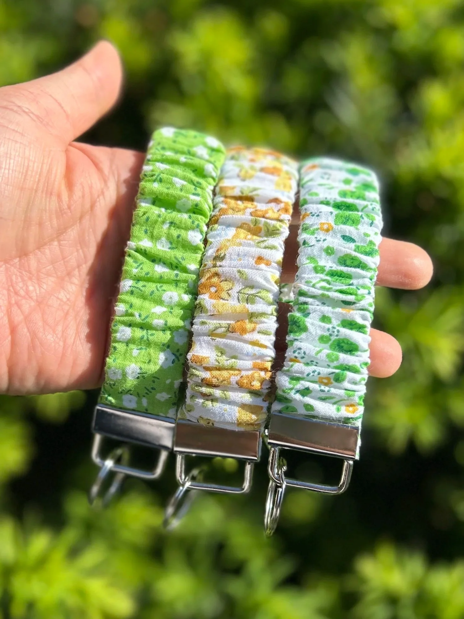 Floral scrunchie wristlets