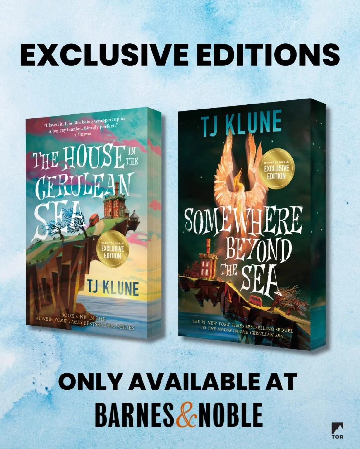 The paperback edition of SOMEWHERE BEYOND THE SEA is coming on SEPTEMBER 23, 2025. To  celebrate, Barnes &amp; Noble is releasing exclusive paperback editions of the THE HOUSE IN THE CERULEAN SEA and the sequel featuring gorgeous sprayed edges. Add t