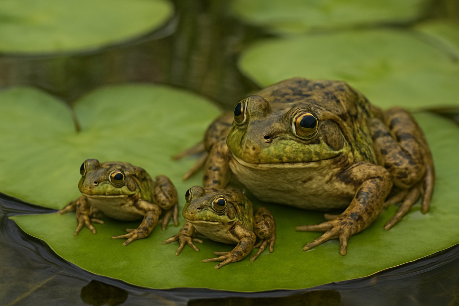Frogs
🐸 The Swamp’s Silent Observers
Among the chaos of the swamp, the frogs remain ever-present, ever-watching, and completely unfazed. They don’t talk, they don’t judge—they just exist, witnessing every questionable decision Bundy makes with an e