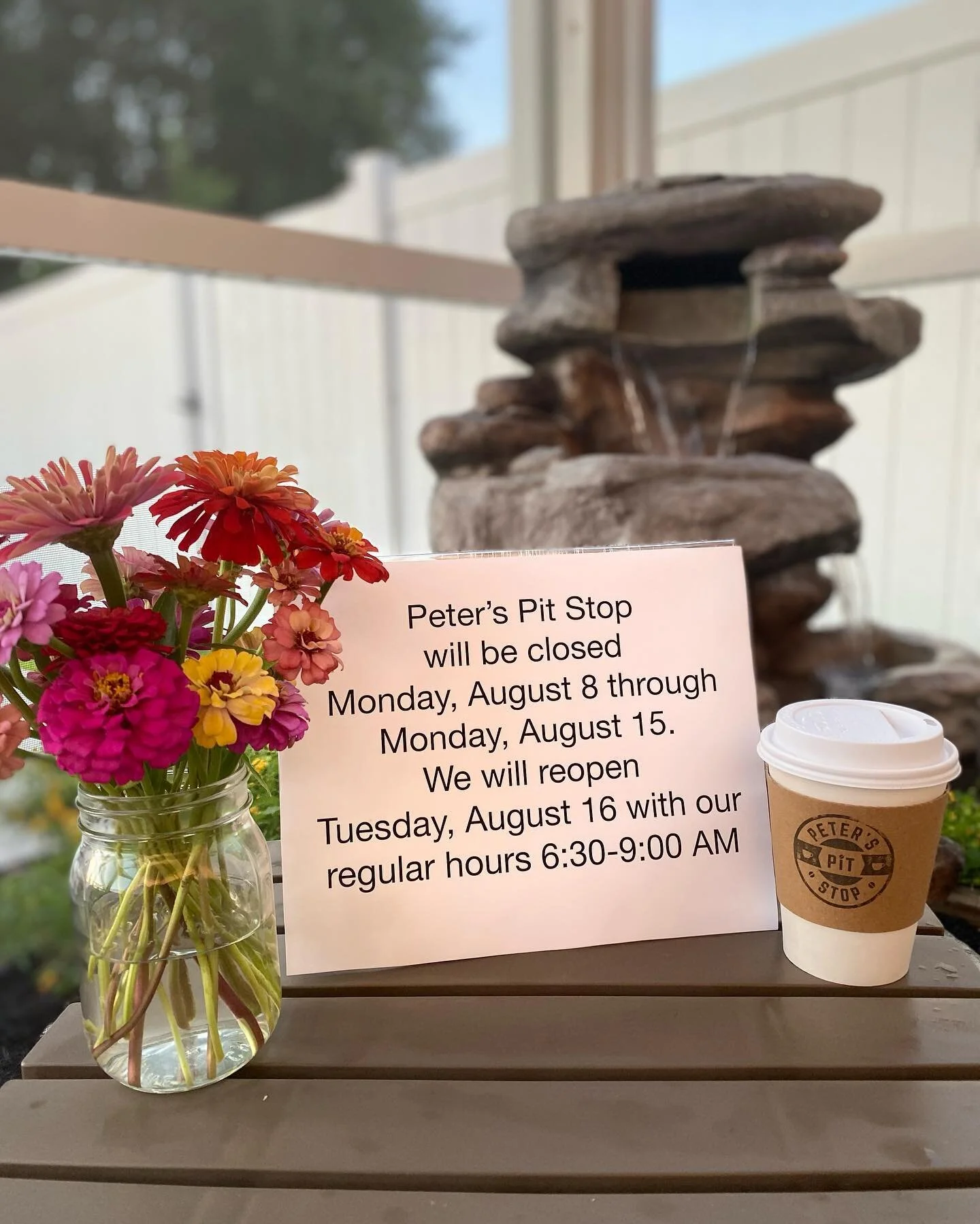 We are open as usual today but next week we are closed through August 15th, we will re-open on Tuesday, August 16th. Stop by today and we will fill you up with some delicious coffee! See you soon. #PetersPitStop
#Meridianatlakesofcanebay
#Canebayplan
