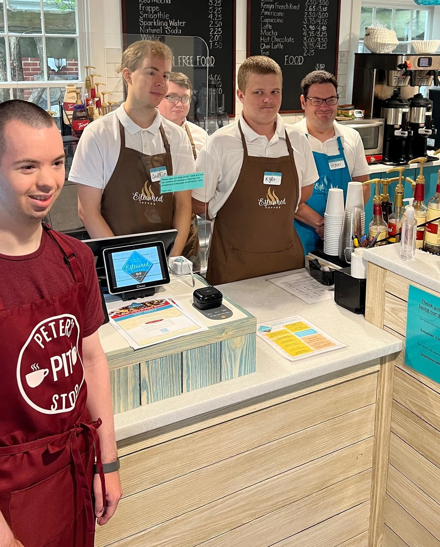 Peter&rsquo;s Pit Stop is open and ready to serve you! Last week Peter had the opportunity to hang out with the team at Esteamed Coffee in Cary, NC. What a wonderful coffee shop in downtown Cary. They build esteem and employment for adults with diffe