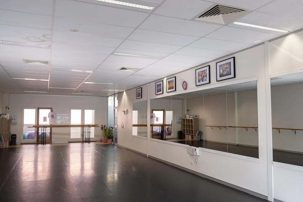 Dance studio with sound system and mirrors available for hire in Canberra