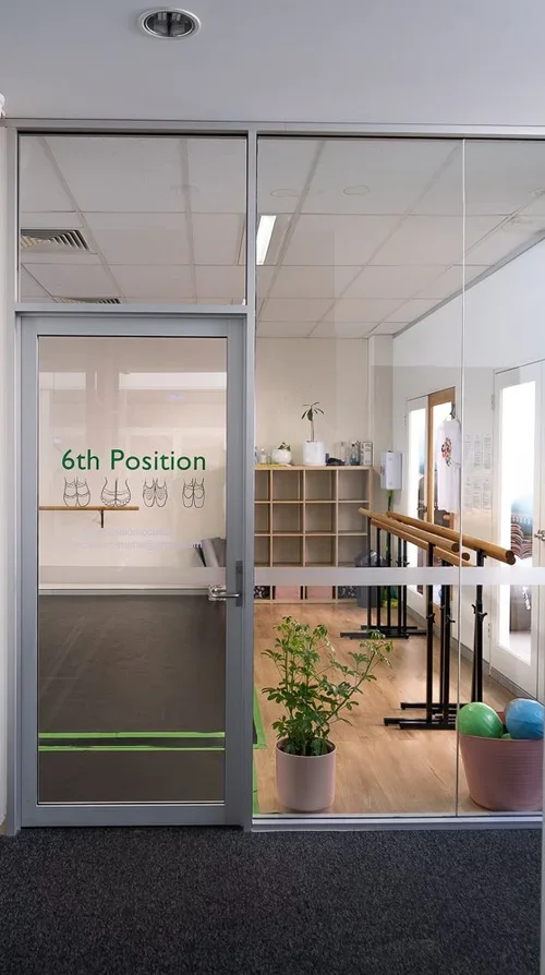Dance studio facilities at 6th Position Canberra including mirrored space and open floor
