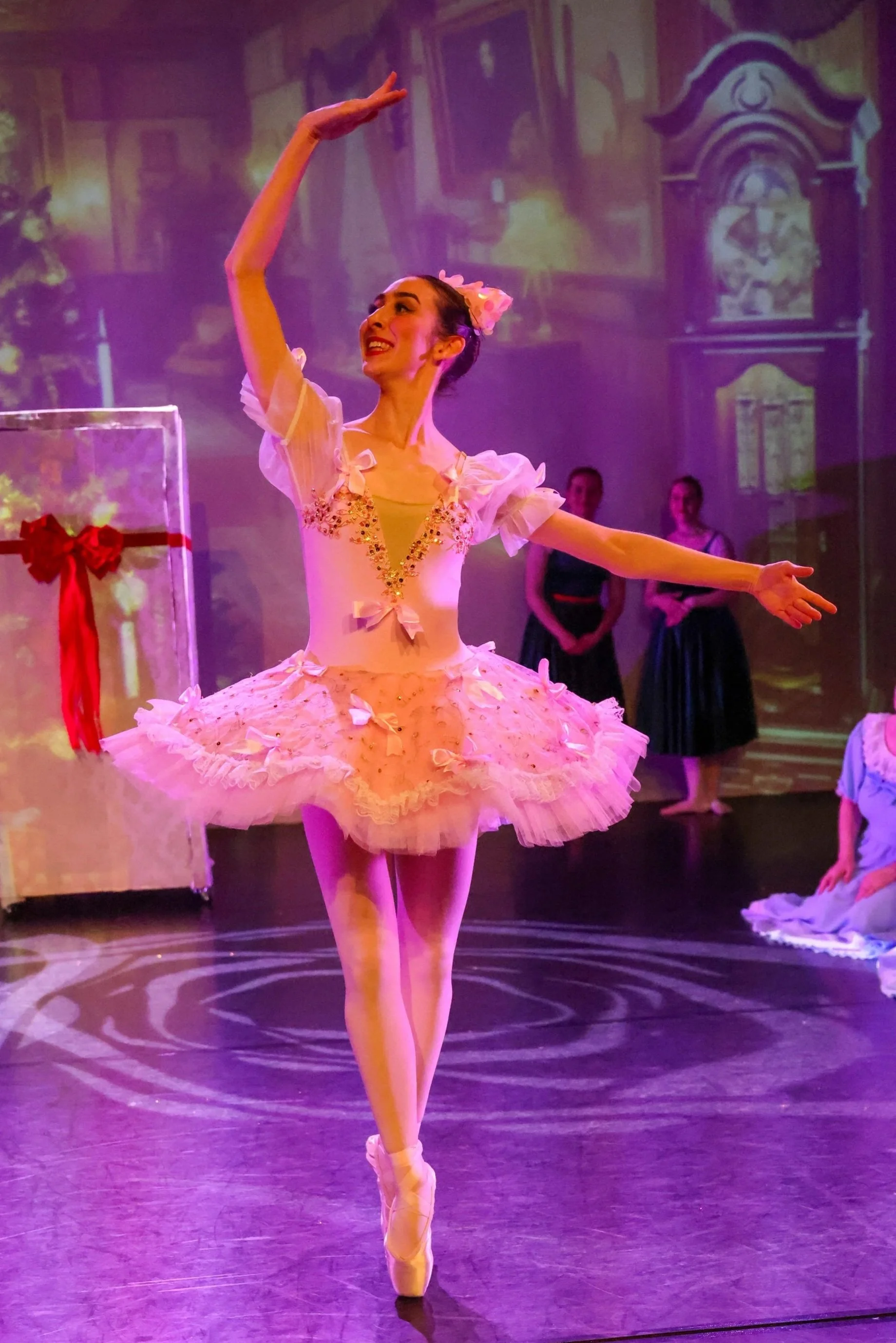 Ballet dancers training en pointe in a structured class at 6th Position Canberra