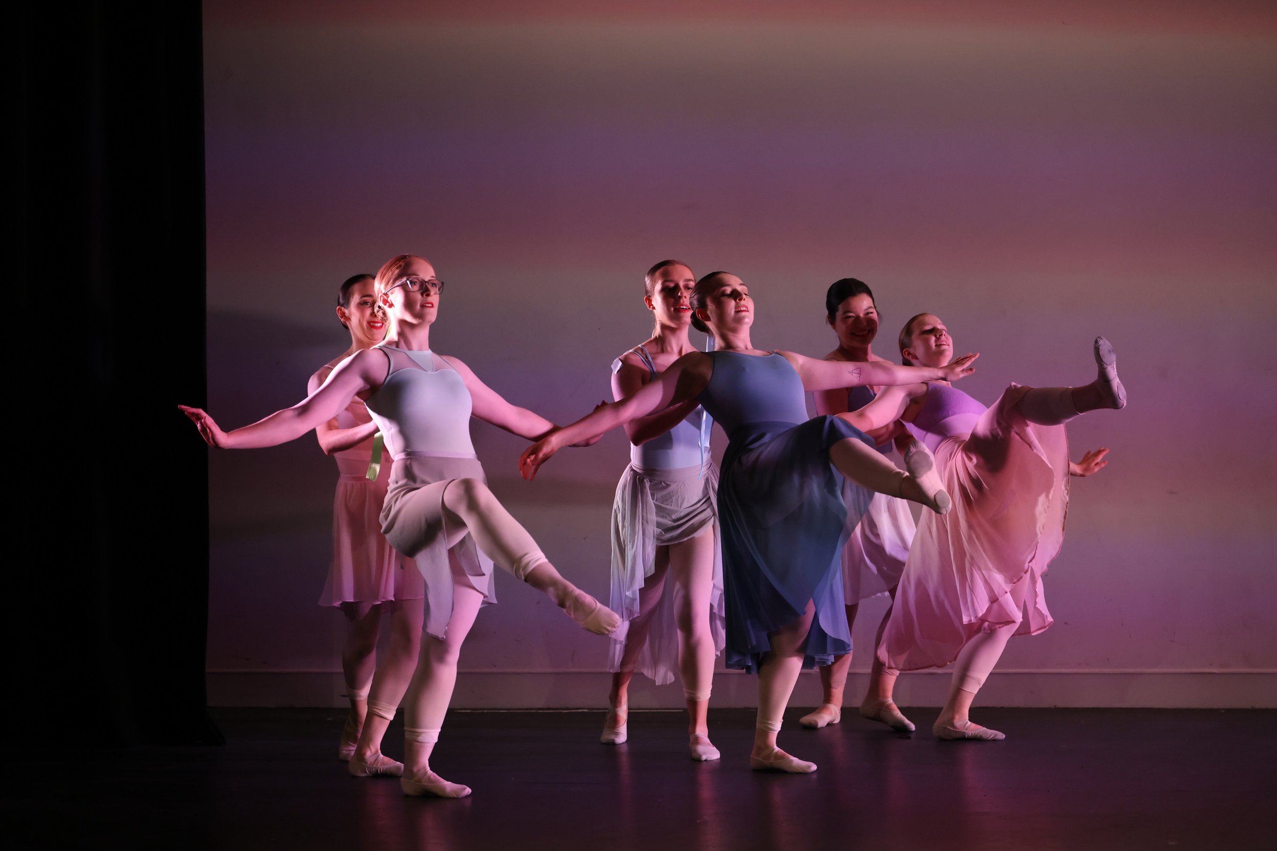 Lyrical dance class for adults in a supportive studio environment