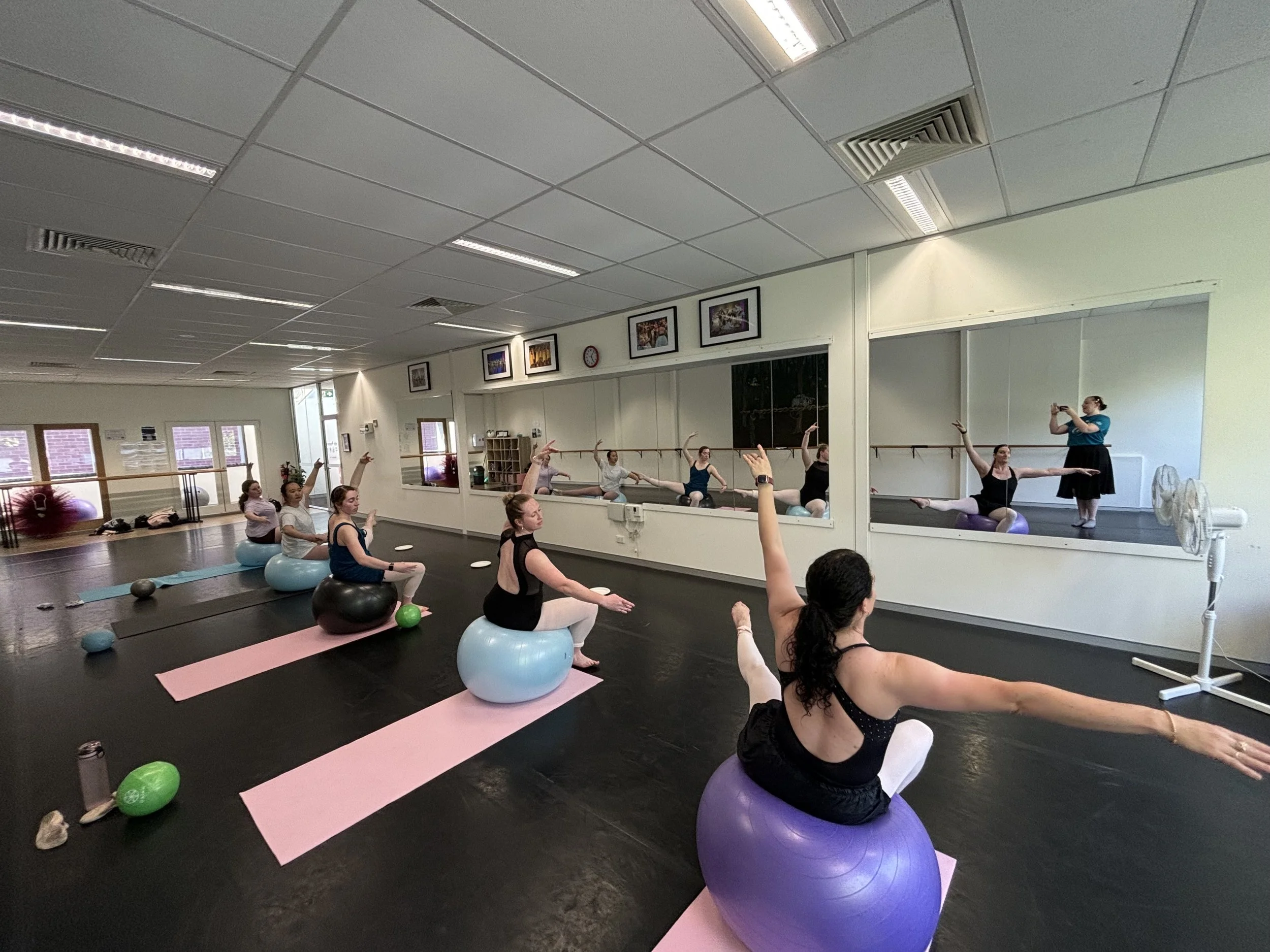 Technique training class for adult dancers
