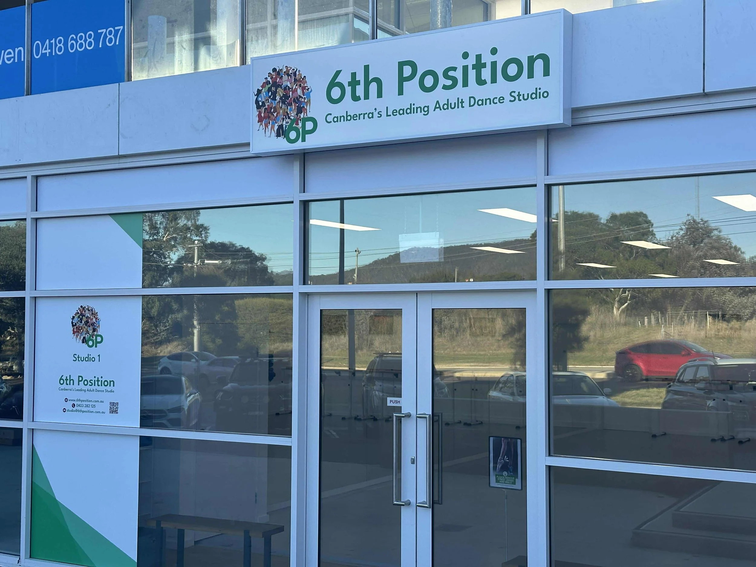 Dance studio with sound system and mirrors available for hire in Canberra