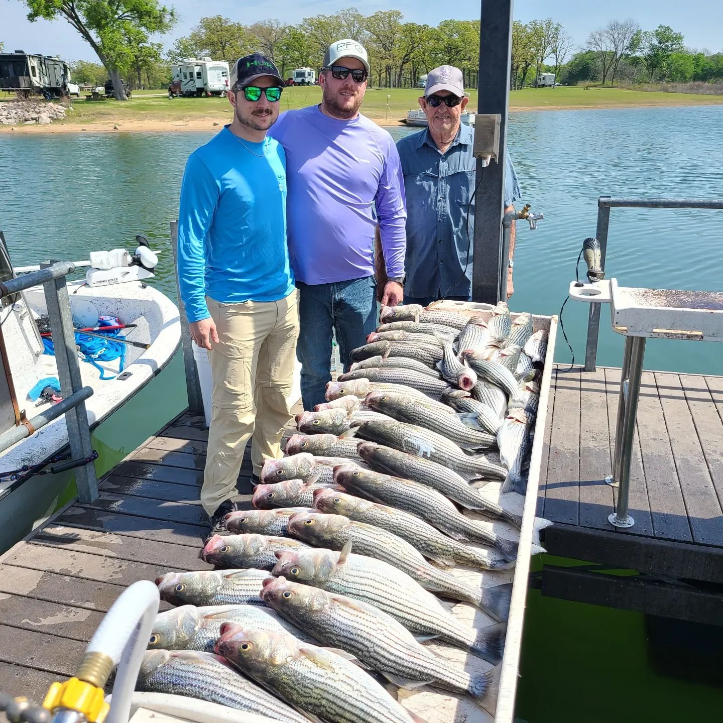Started off the week with a limit in the morning and a solar eclipse in the afternoon. Pretty solid for a Monday. Thank you guys for making the trip to fish with us! 

#GoodTimesFishingCo #LakeTexoma #OklahomaFishing #OklahomaFishingTrail #OKStatePar