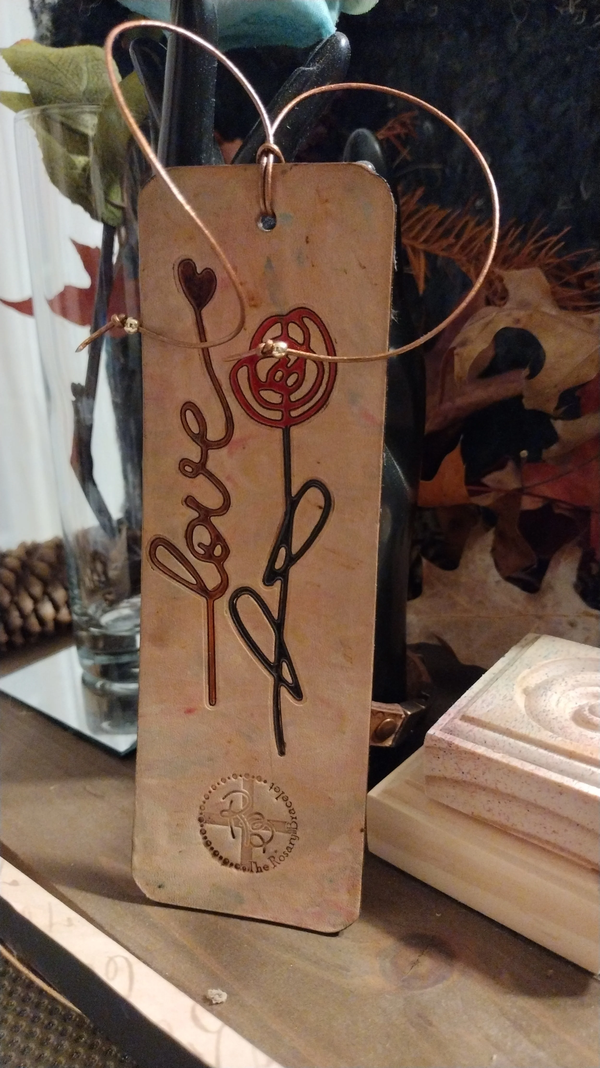 leather bookmark rosary