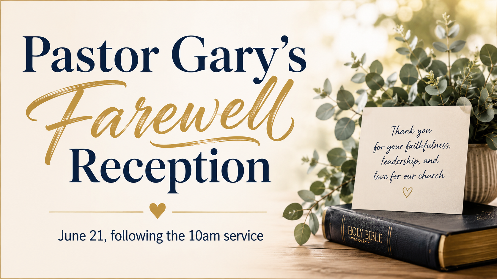 Pastor Gary's Reception