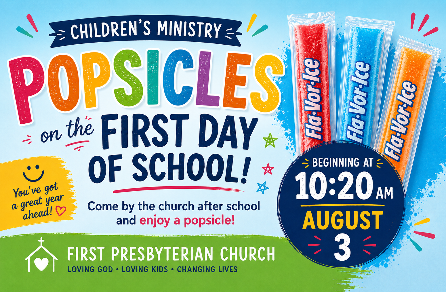 Popsicles for the First Day of School