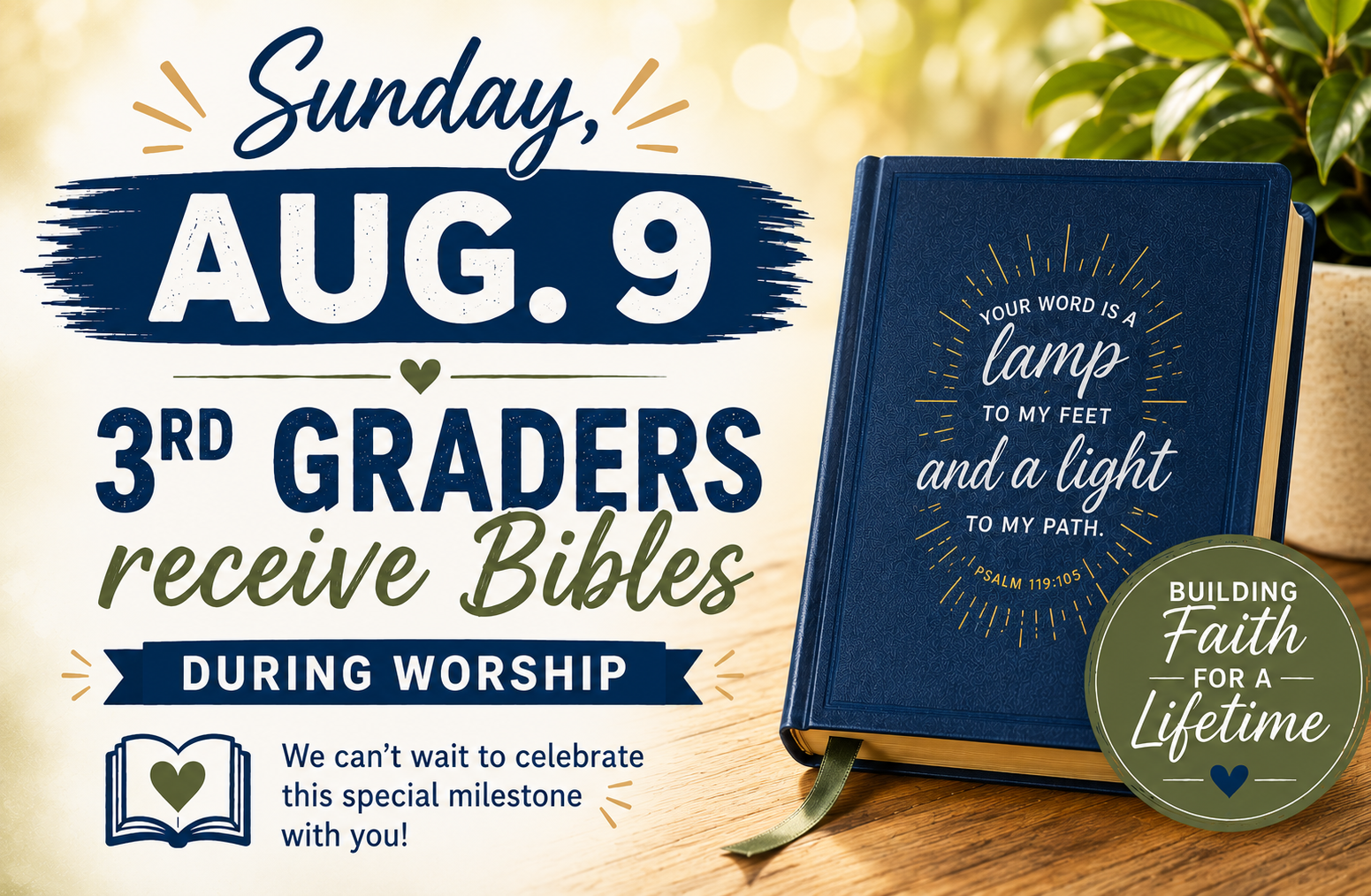 3rd Graders receive Bibles