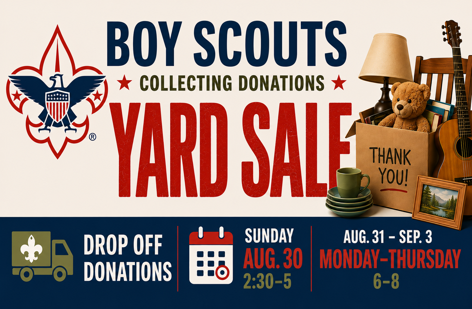 Troop 3 Yard Sale Drop off