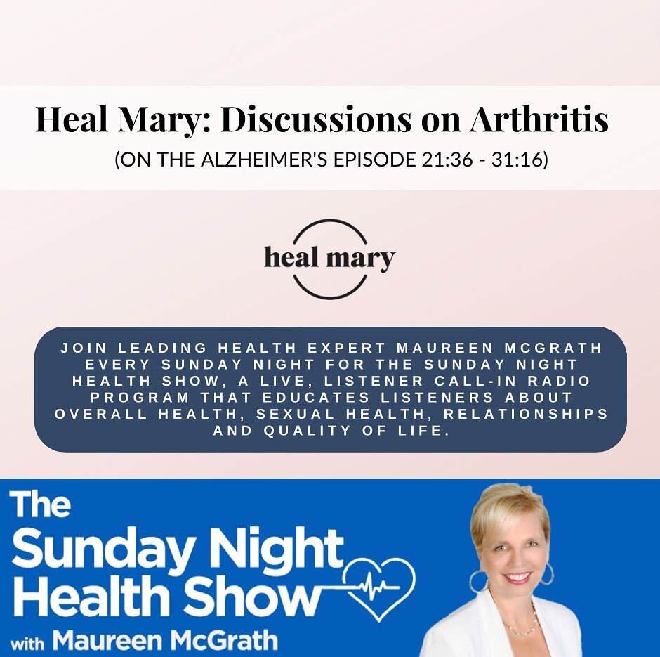Hear more about Heal Mary and our work in the arthritis space on the Sunday Night Health Show! Thank you for having us. LINK IN OUR BIO. 🧬🥼