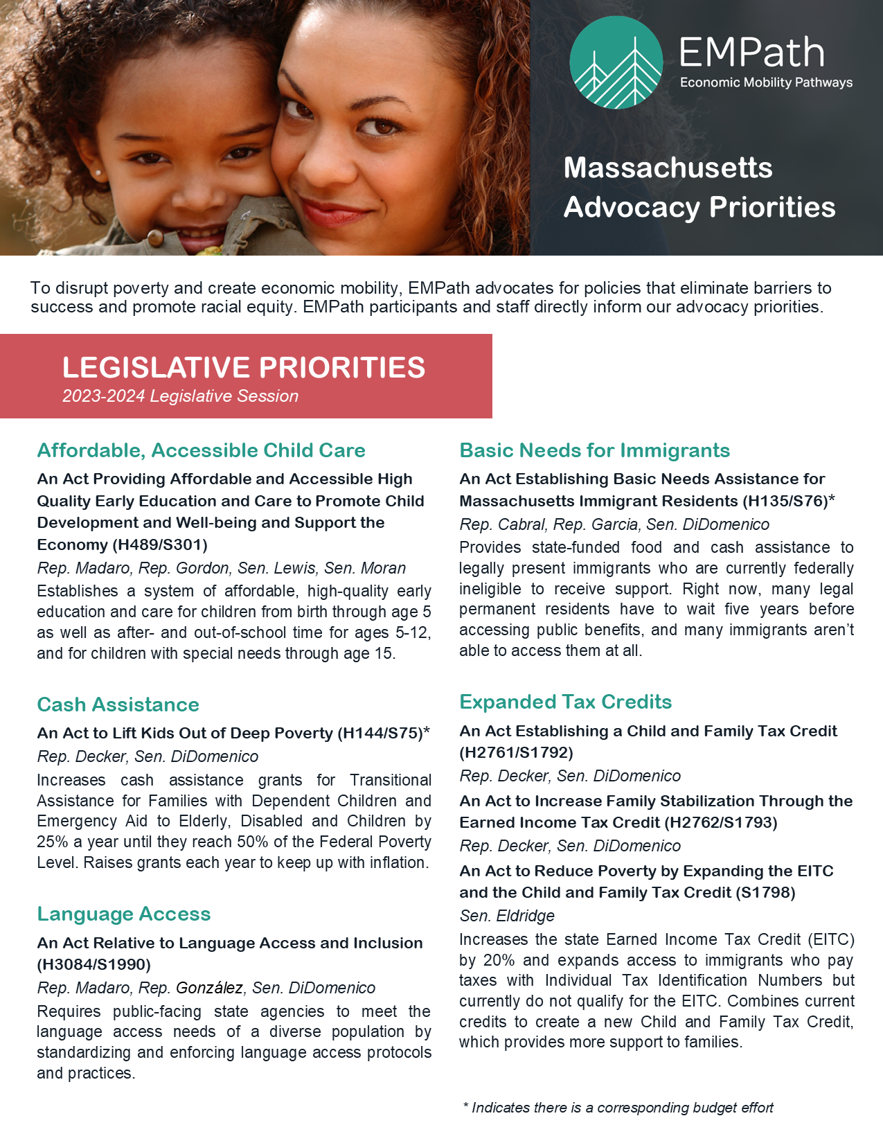 One-Pager: Massachusetts Advocacy Priorities (click image to view full document)