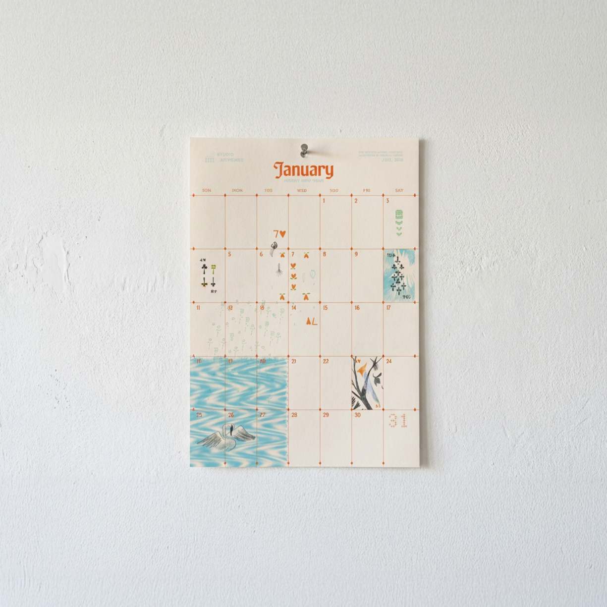 2026, A Wall Calendar