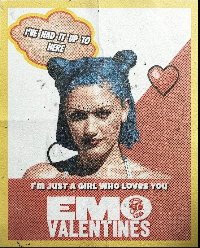 It&rsquo;s Friday, I&rsquo;m in love!!! EMO VALENTINES is Tomorrow night at @vanguardtulsa! Send your SWEETNESS a Valentine card and bring them to the show tomorrow!

Serenade them with No Doubt, Blink 182, Green Day, the Cure and MORE! All live on-s