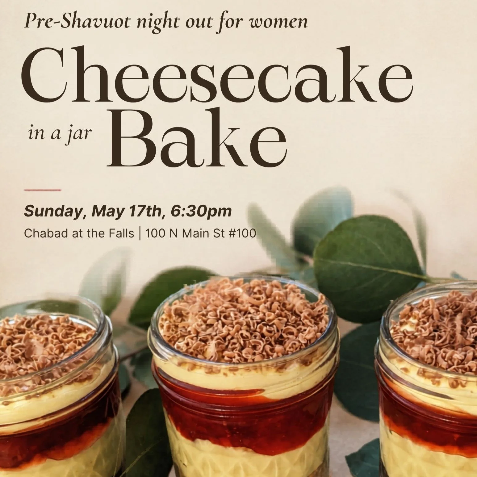 Women's Cheesecake Bake