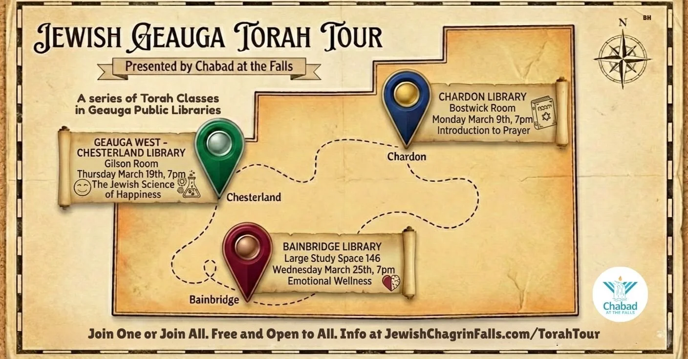   Jewish Geauga Torah Tour   A series of Torah Classes in Geauga Public Libraries   LEARN MORE  