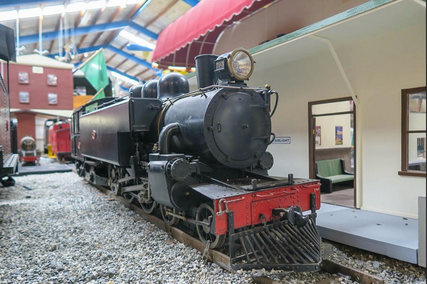 vintage train at toy museum