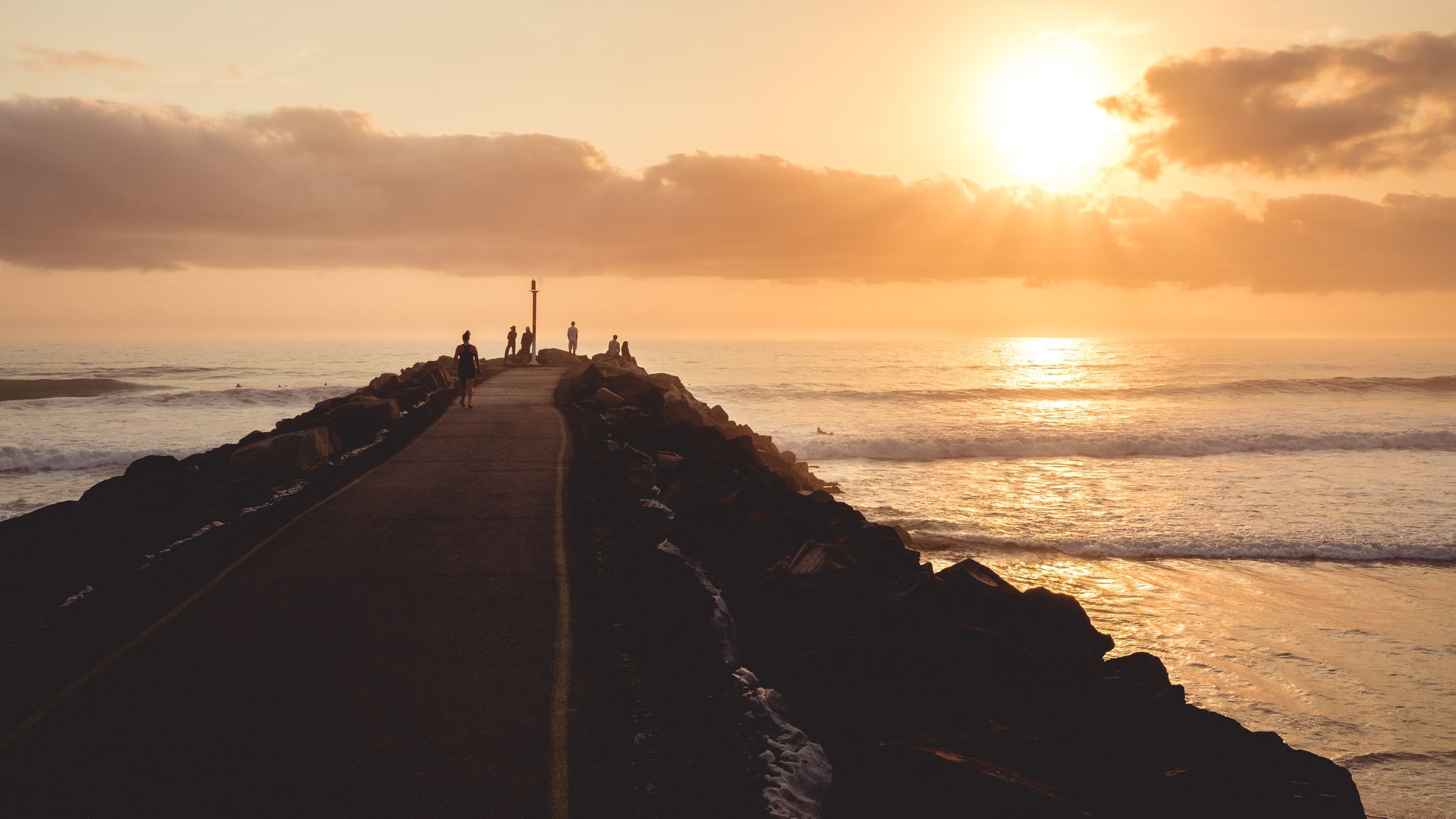 Breakwall at Brunswick Heads, just north of Byron Bay