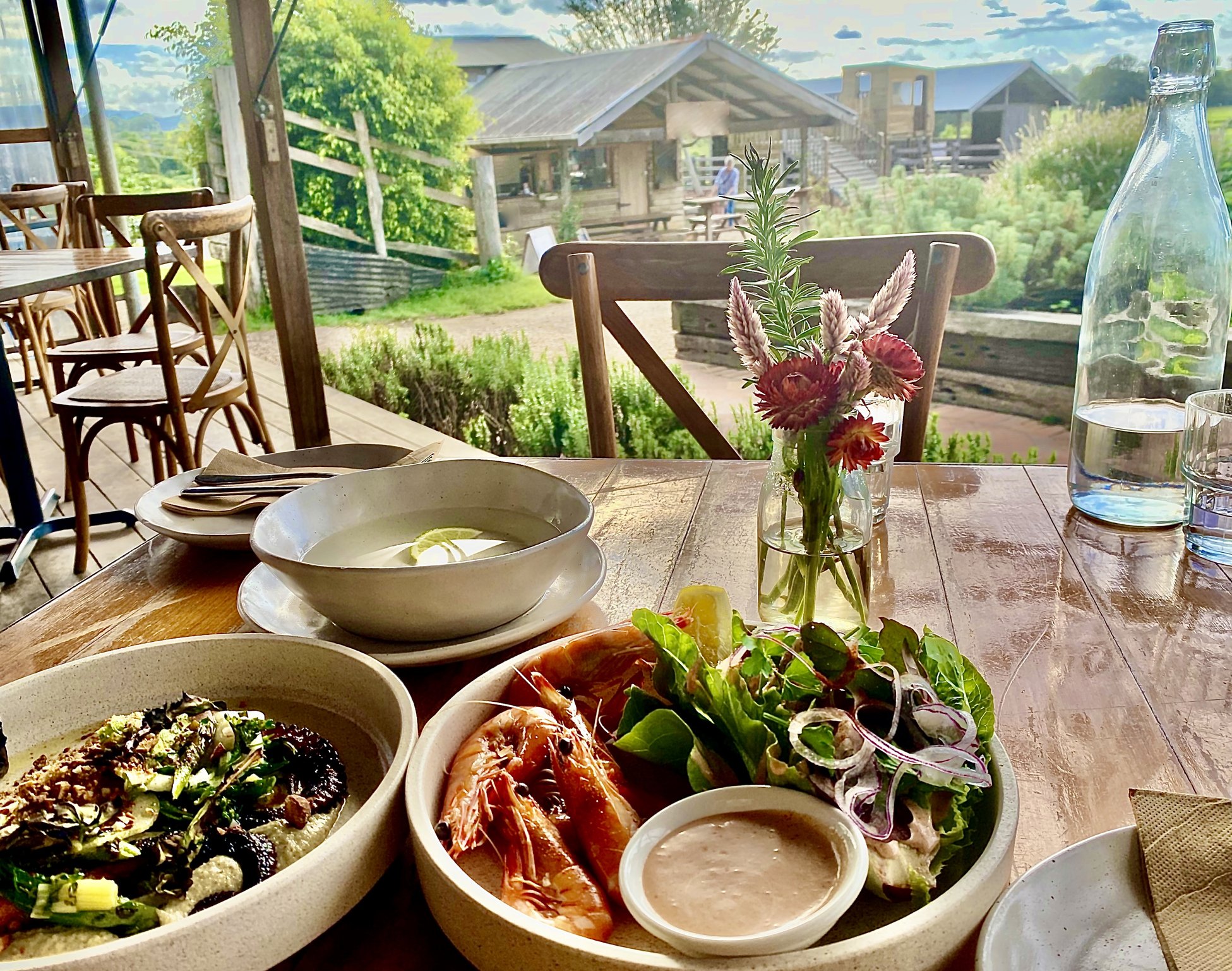 Lunch at 3 Blue Ducks restaurant at The Farm, Byron Bay