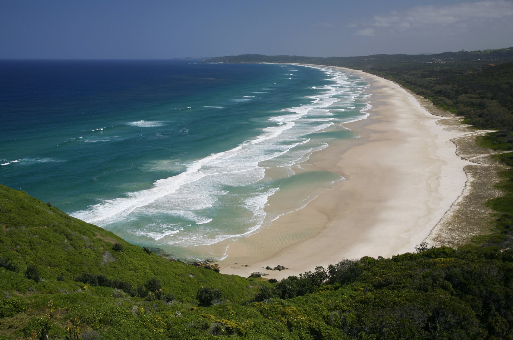 View from Cape Byron south over Tallows Beach, Byron Bay