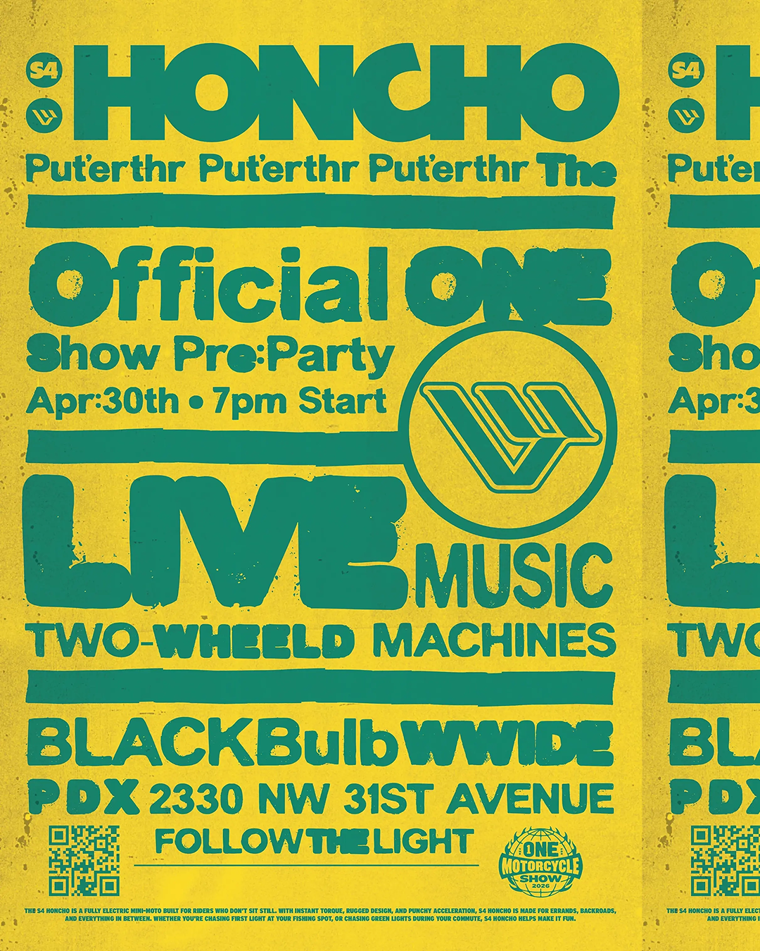 THE OFFICIAL ONE SHOW PRE-PARTY