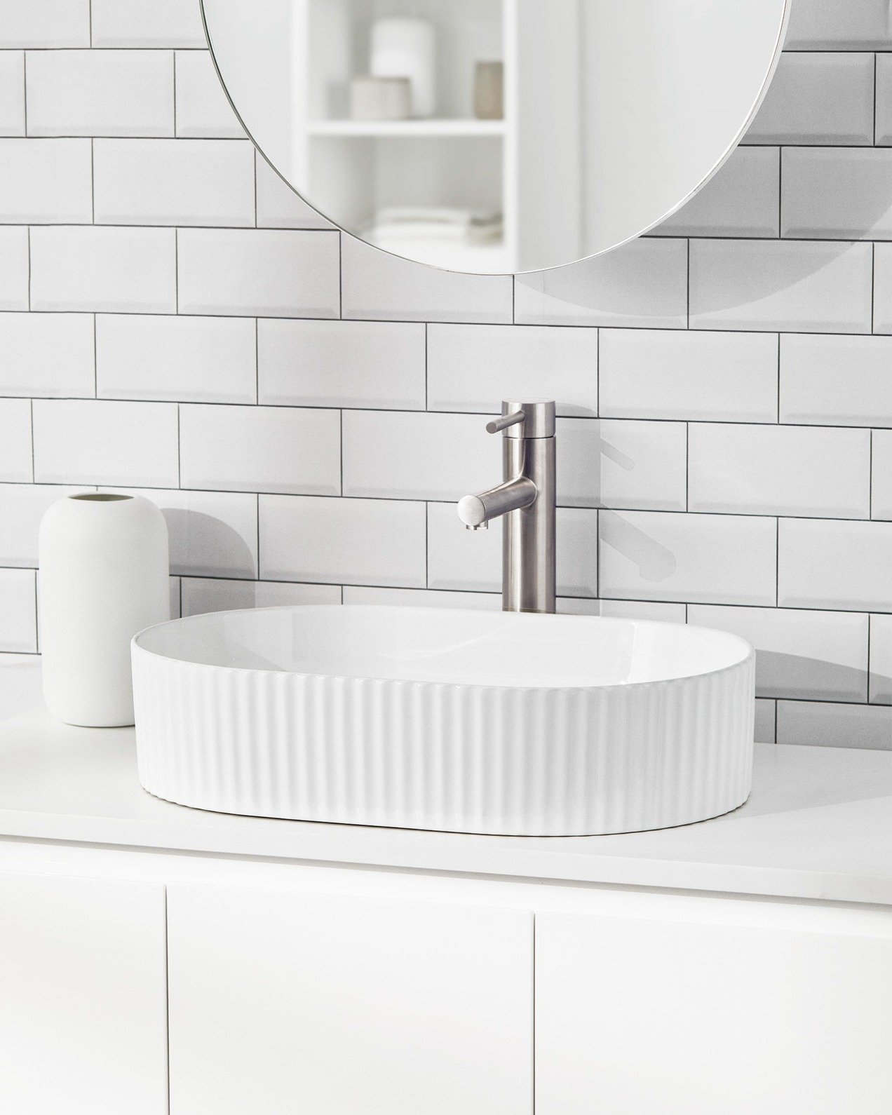 Introducing the new Fluted Oval Basin ✨ A beautiful addition to our Fluted basin range that will breathe new life into your bathroom. 

Available now from @bunnings 

#bathroomreno #bathroomrefresh #bathroombasin #basinsink #bathroomsink