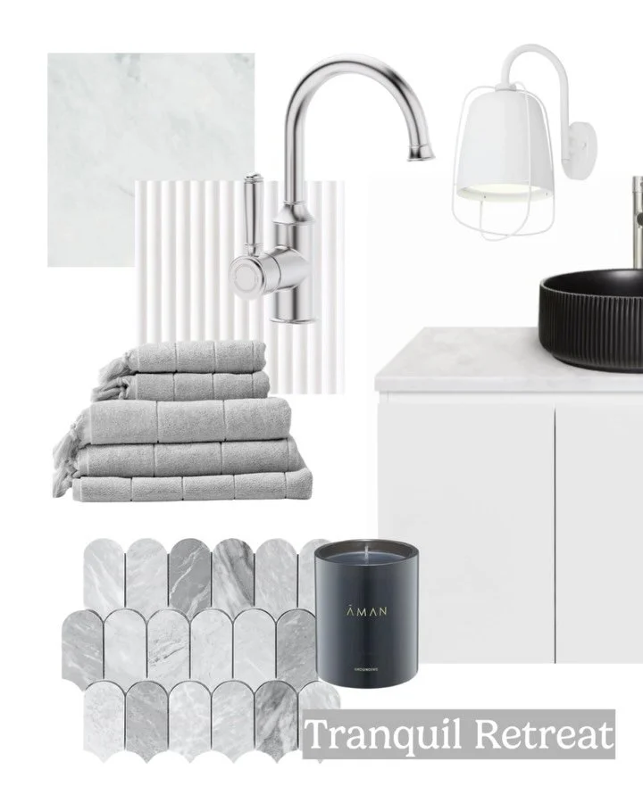 Calming tones for a peaceful space 🤍
Beautifully centred by our Lume vanity, save this post for some styling inspo.