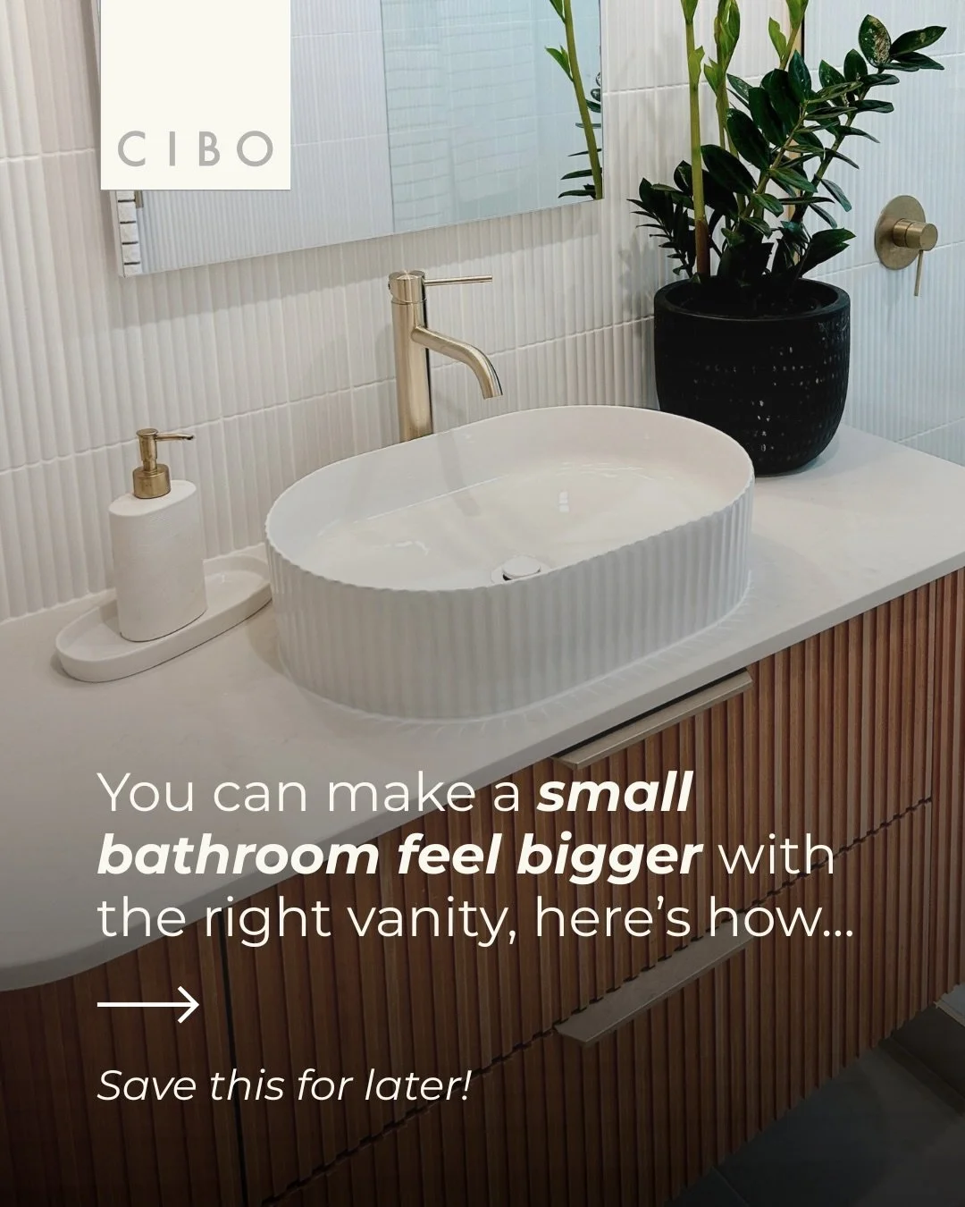 Because small doesn&rsquo;t have to mean cramped 💭

For more bathroom reno tips, head to our link in bio.
