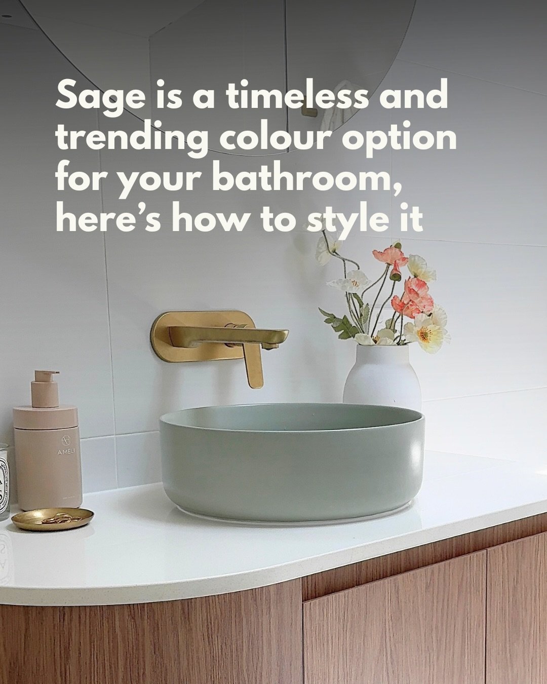 So your bathroom can feel elevated without being too bold 🌿

Discover our Sage Green basins and more bathroom reno tips via our link in bio.