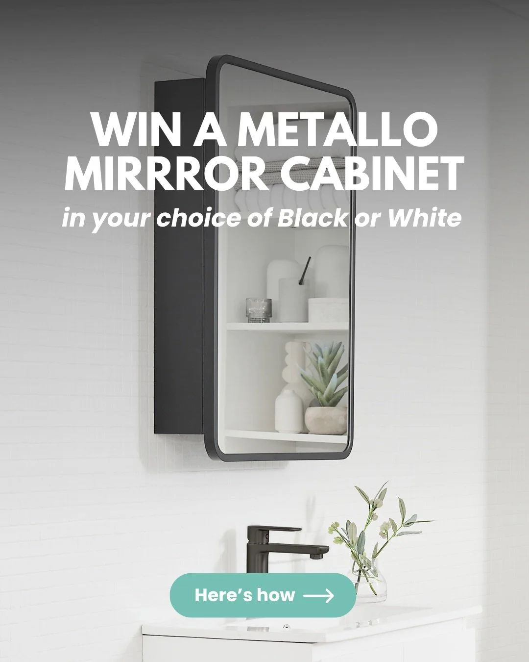 GIVEAWAY TIME 👇🏼

We&rsquo;re giving away a Metallo mirror cabinet in your choice of black or white so you can reflect your bathroom style ✨

Here&rsquo;s how to enter:
&bull; Follow @cibo.bathroomware
&bull; Like and save this post
&bull; Tag a fr
