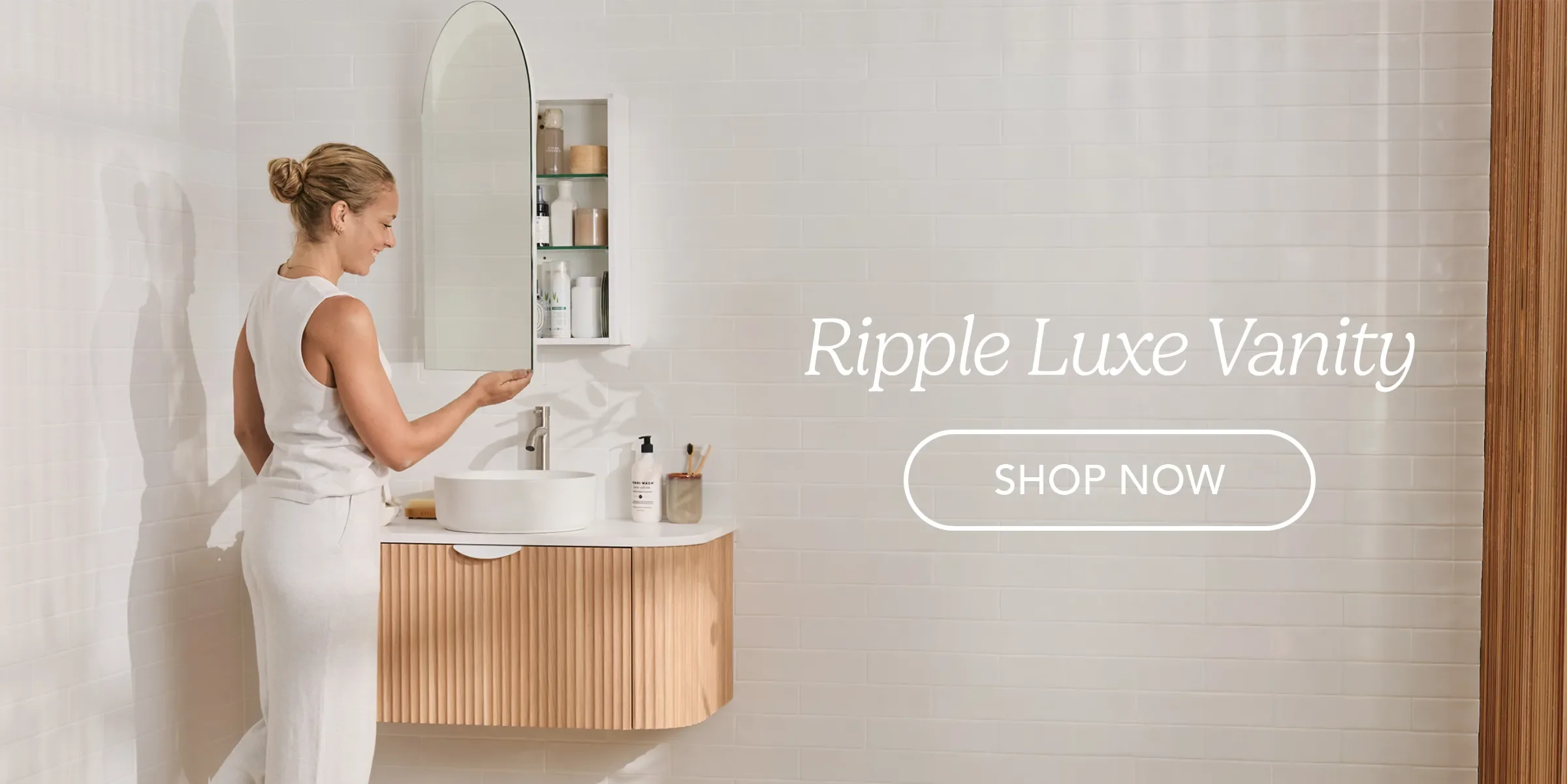 Ripple Luxe 900 WhiteOak_98 AngleWideSetup WhiteBasin Paula 3Jul26.webp