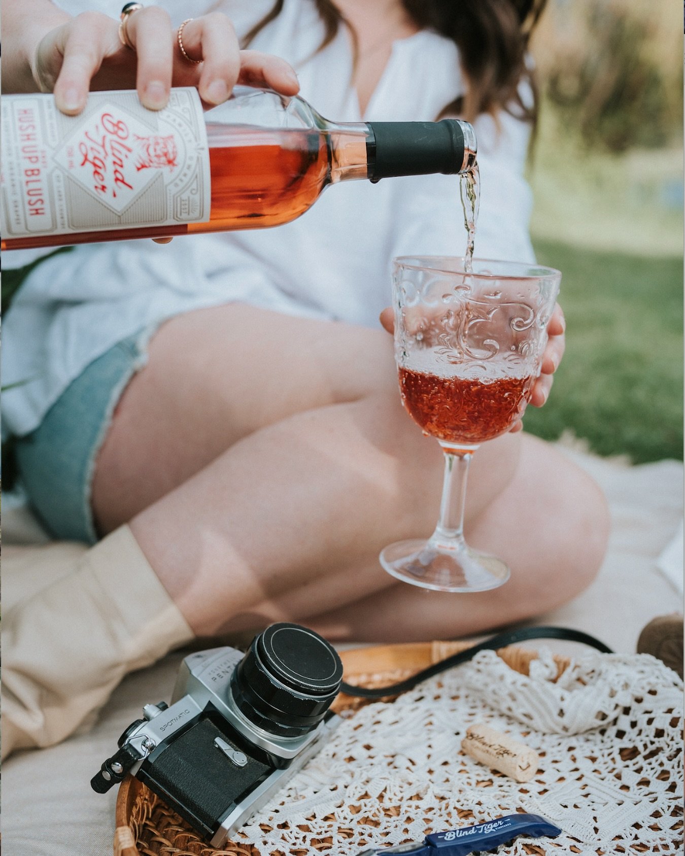 We&rsquo;re looking forward to picnics with our best pals in the Okanagan sunshine!  And what goes great with picnic weather? Our Hush Up Blush! 🍷

@lewkophotography 

 #lakecountrywinery #lakecountrybusiness #okanaganlife #okanaganwinery #blindtige