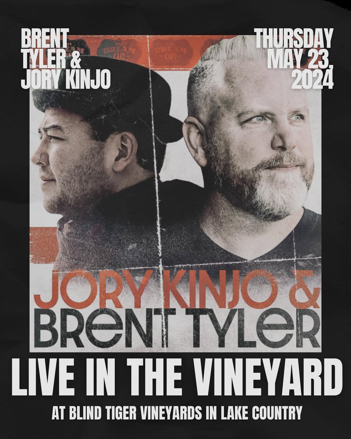 Save the date!  We&rsquo;ve got two fan faves joining us at Blind Tiger once again for our Live in the Vineyard series! 🎶

Brent Tyler and Jory Kinjo will be taking the stage Thursday May 23, 2024 and Devin Moody will be back on Friday May 24, 2024!