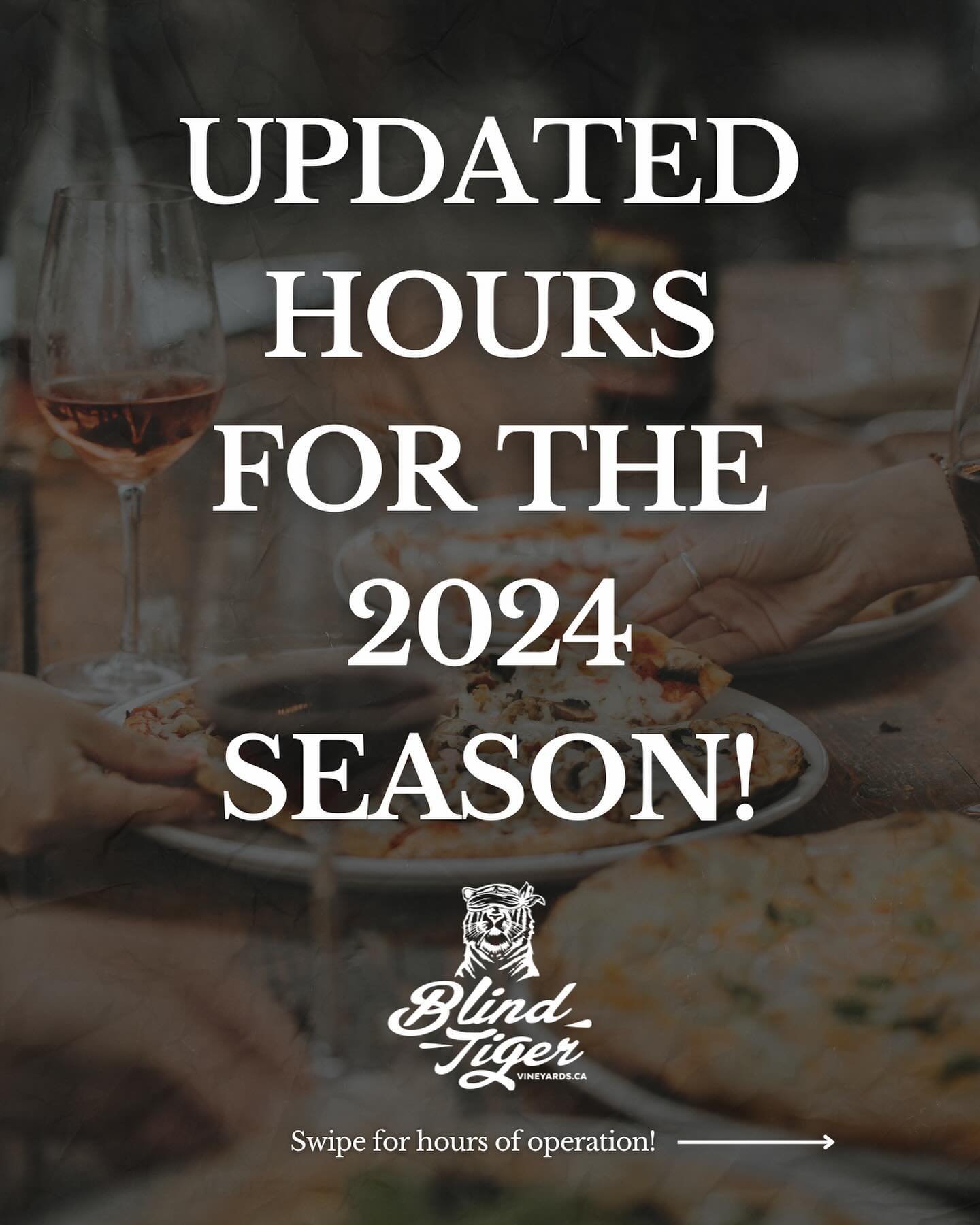 Today is the day we are updating our hours to accommodate our Live in the Vineyard concert series! Our regular operating hours for Fridays and Saturdays will be 12:00 pm - 4:00 pm! 🤗

Live in the Vineyard doors will open at 6:00 pm with the show beg