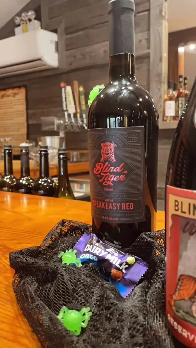 We’ve all been there…the kids have gone to sleep and it’s time to take your parent tax from the Halloween candy and pour yourself a glass of wine…but what candy goes best with your Pinot Noir?? Your Merlot?? Your Hush Up Blu
