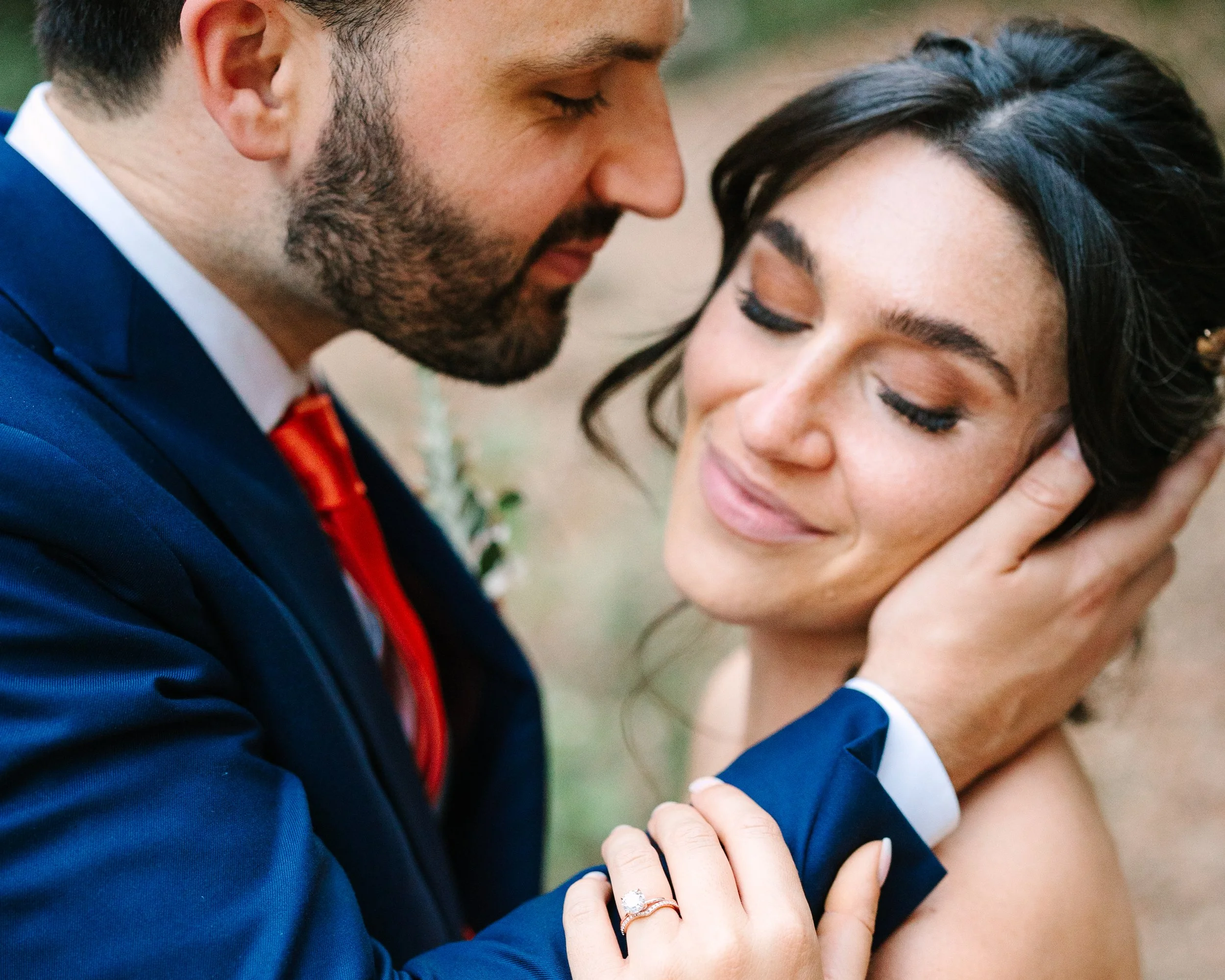 Northern California, Santa Cruz mountains, redwood forest, natural makeup romantic BoHo hair bride
