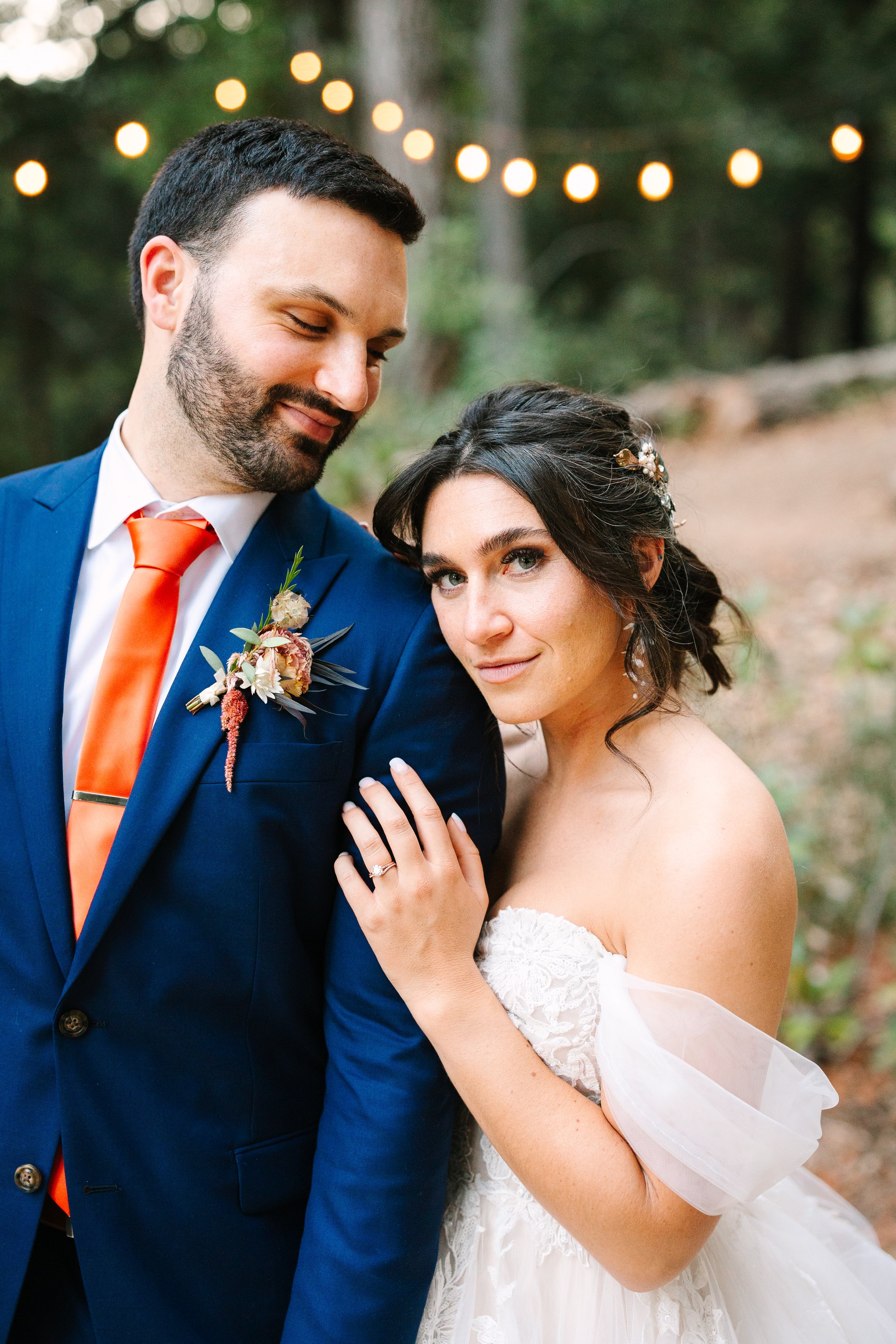 Natural glam, bridal hair and makeup with romantic updo at Redwood forest wedding Santa Cruz mountains Beauty by Santi northern California