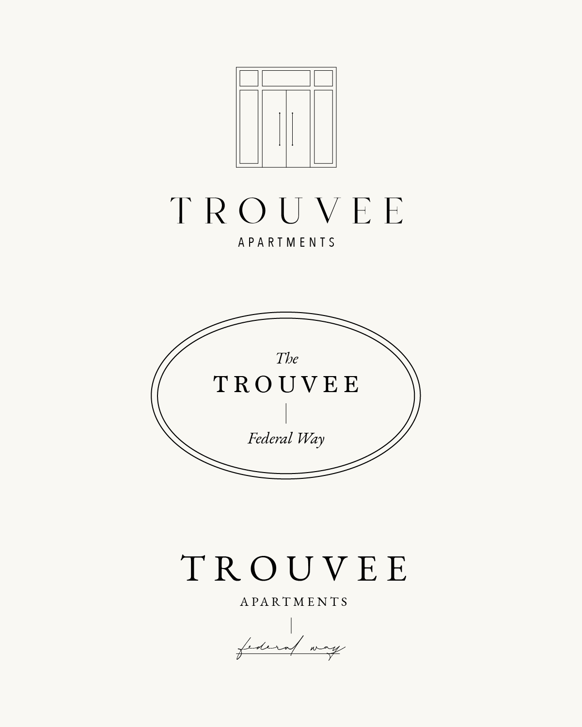 Logo Options for Trouvee Apartments
