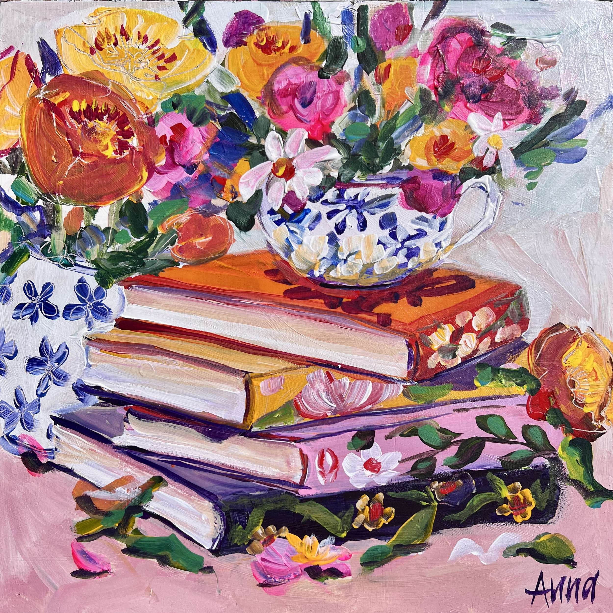 'Dressing the stack' - 30 x 30cm - Anna Battle