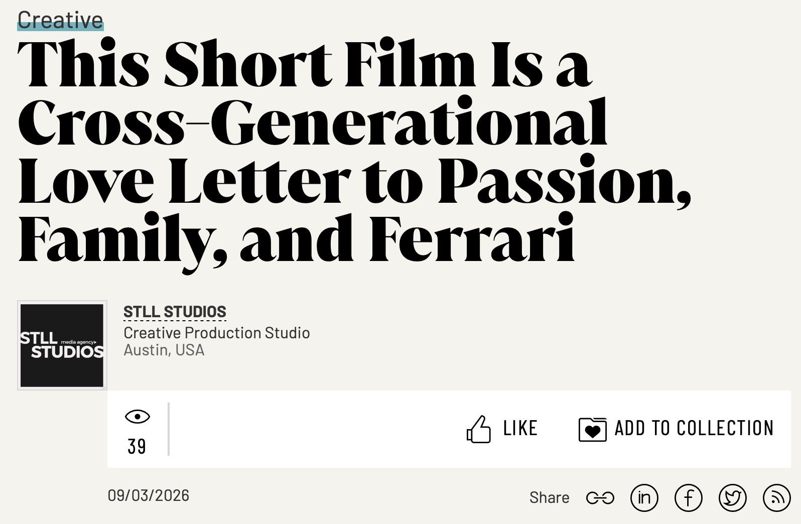 This Short Film Is a Cross-Generational Love Letter to Passion, Family, and Ferrari.