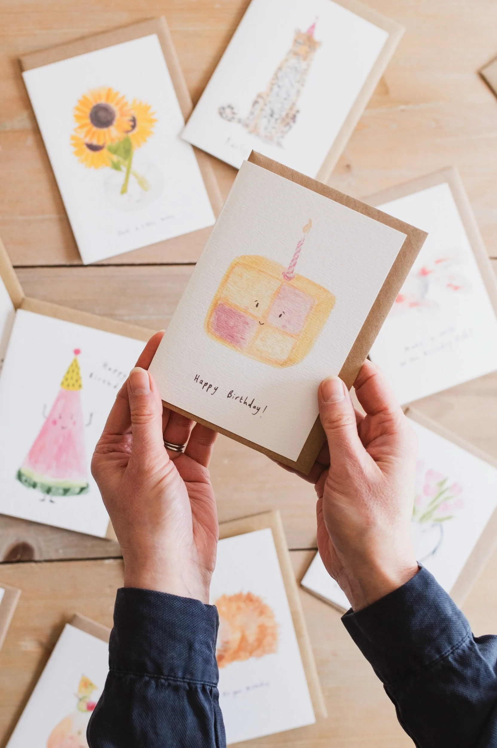 Battenberg Cake Greeting Card