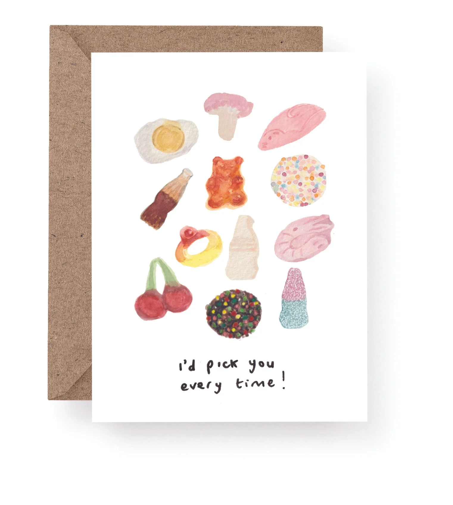 Pick and Mix Valentines day card